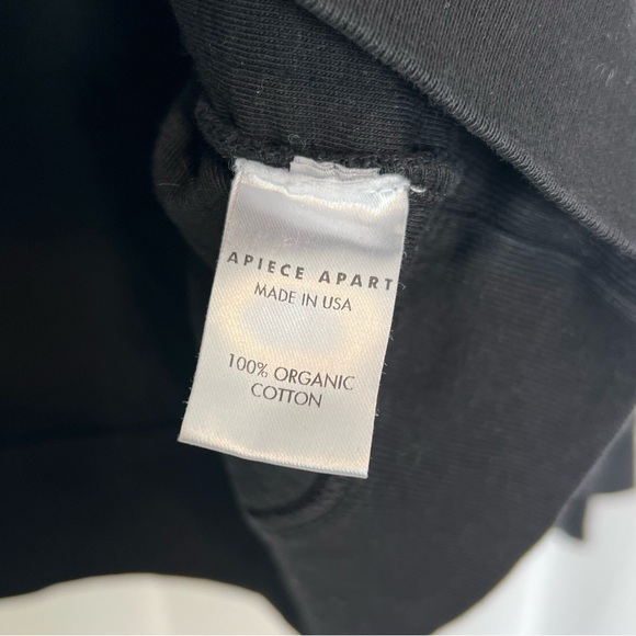 APIECE APART Olimpio Organic Cotton Sweatshirt Women's Sz XS Black Puff Sleeve - Picture 5 of 10